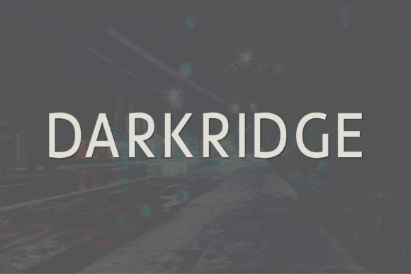 Darkridge: A Modern Sans Serif Typeface for Web Design