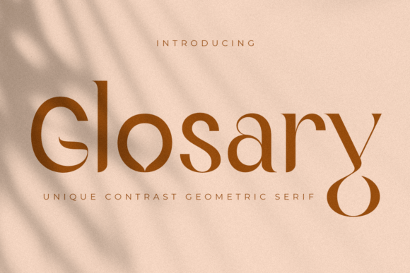 Glosary: A Stylish Sans Serif Font for Elegant Branding