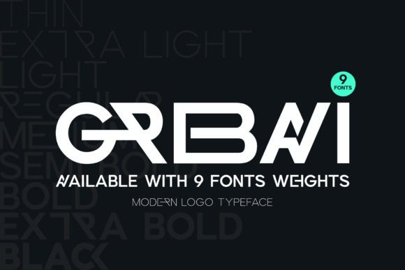 Grebavi Modern Logo Typeface for Digital Brands