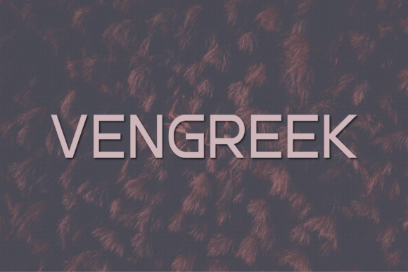 Vengreek Font for Modern Craft Designs