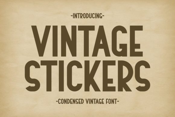 Vintage Stickers Font for Makers and Sellers